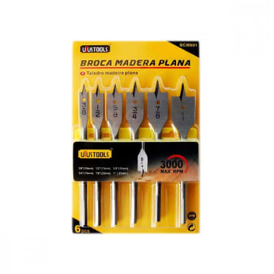 BROCA MADERA PLANA 6PCS BCM6011