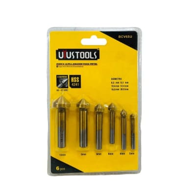 BROCA AVELLANADOR PARA METAL 6PCS UYU BCV6SU1
