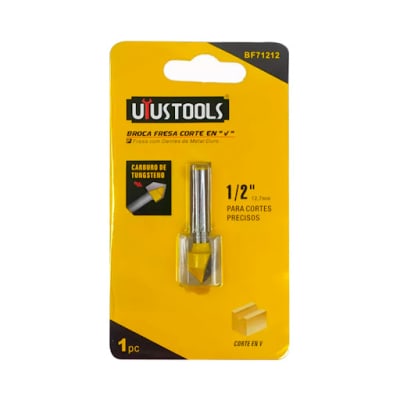 BROCA FRESA CORTE EN ''V'' 1/2''-12.7MM UYUS BF712121