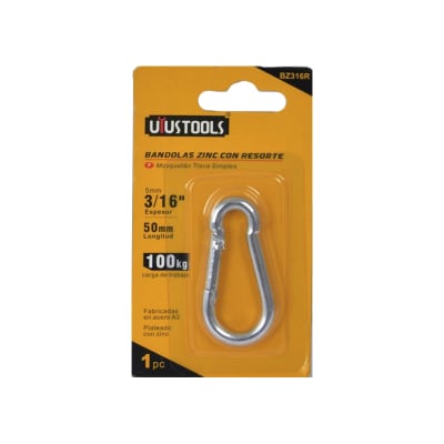 BANDOLAS ZINC CON RESORTE 3/16'' UYU BZ316R1