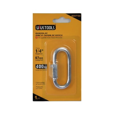 BANDOLAS ZINC O+TAPON DE ROSCA 1/4'' UYU BZOT1041