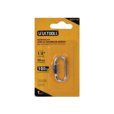 BANDOLAS ZINC O+TAPON DE ROSCA 1/8'' UYU BZOT1081