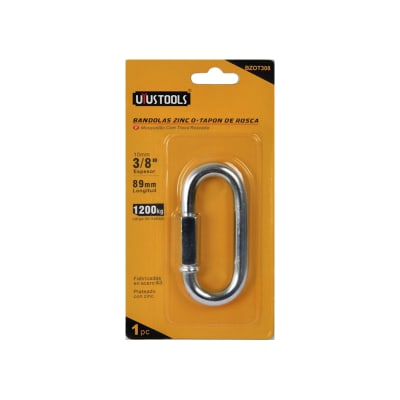 BANDOLAS ZINC O+TAPON DE ROSCA 3/8'' UYU BZOT3081