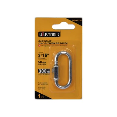BANDOLAS ZINC O+TAPON DE ROSCA 3/16'' UYU BZOT3161