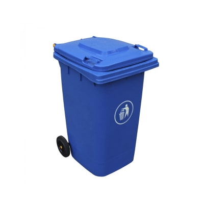 CONTENEDOR DE BASURA 360LTS AZUL 85X71X110CM QRUBBER CB360AZ1
