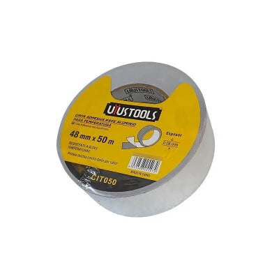 CINTA ADHESIVA BASE ALUMINIO PARA TEMPERATURA 48mm*50m UYU1