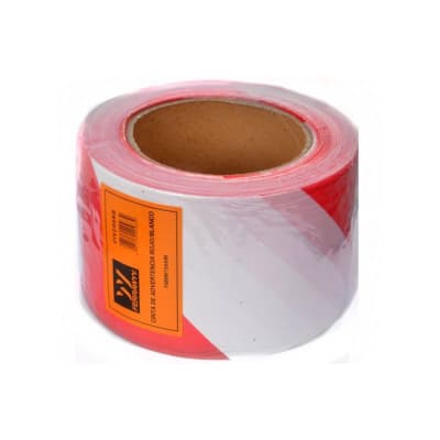 CINTA DE ADVERTENCIA ROJO/BLANCO 75MMx200M1