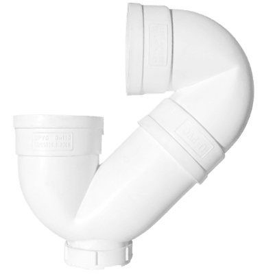 CODO S U-PVC BLANCO 110MM FORZZA1