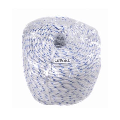 CUERDA TRENZADA 16 FERRAWWY 6MMX200M HILOS BLANCO/AZUL1
