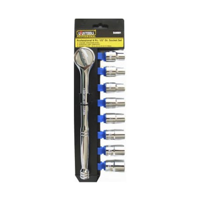 DADO CON CHICHARA 9PCS CR-V 1/2'' TAIWAN(10MM-19MM) DAH9011