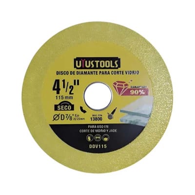 DISCO DE DIAMANTE DE 115MM PARA CORTE VIDRIO UYU DDV1151