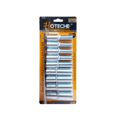 JUEGO DADOS TORX HEMBRA LARGOS 1/2 PULGADA 9PCS HOTECHE1
