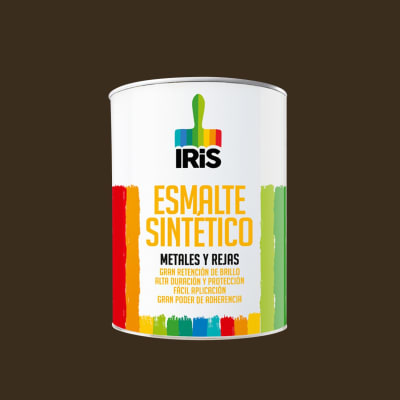 PINTURA ESMALTE SINTETICO COLOR CAFE 1/4 GL IRIS1