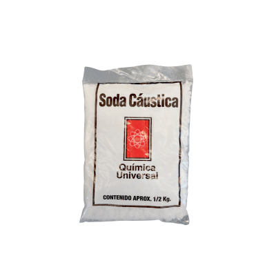 SODA CAUSTICA 1/2KG QUÍMICA UNIVERSAL1
