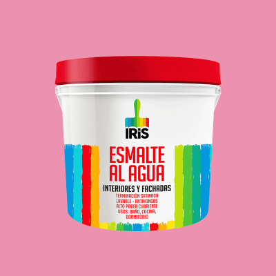 PINTURA ESMALTE AL AGUA ROSADO 1GL IRIS1
