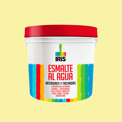 ESMALTE AL AGUA AMARILLO CRUDO GL IRIS1