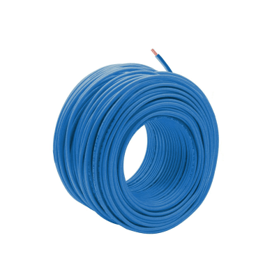 ALAMBRE DE COBRE AISLADO 1.5MM COLOR AZUL ROLLO 100 MTS1