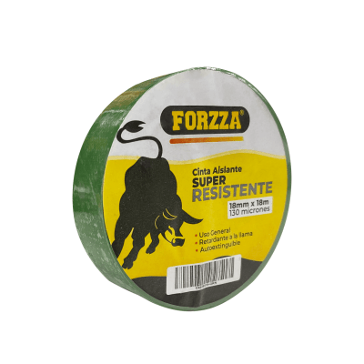 CINTA AISLANTE ELECTRICA TAPE VERDE 18MMX18M1