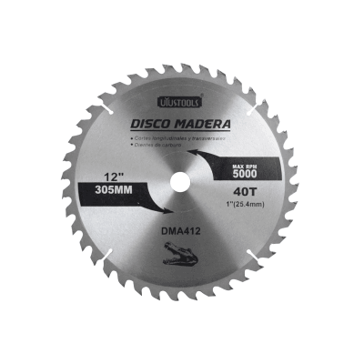 DISCO DE CORTE D/MADERA 12X40T UYUSTOOLS DMA4121