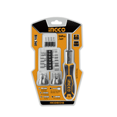 JUEGO DESTORNILLADOR PUNTA CAMBIABLE 24 EN 1 INGCO1