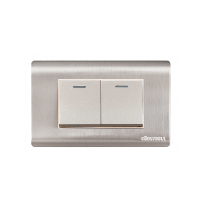 INTERRUPTOR EMPO. DOBLE 16A ACERO-INOX CURVA UYUSTOOLS1