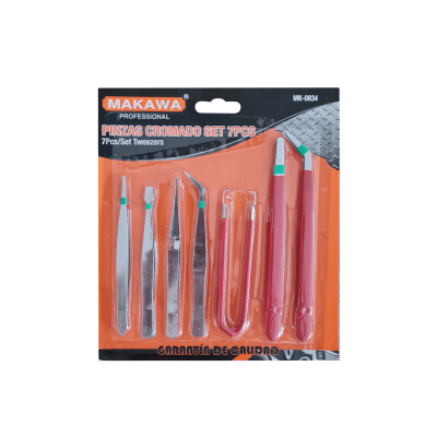 SET PINZAS CROMADO 7 PCS MAKAWA1
