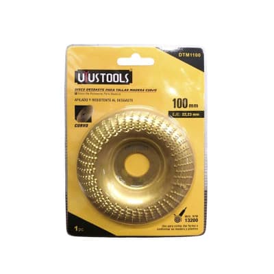 DISCO DESBASTE PARA TALLAR MADERA CURVO 100MM UYUSTOOLS DTM11001