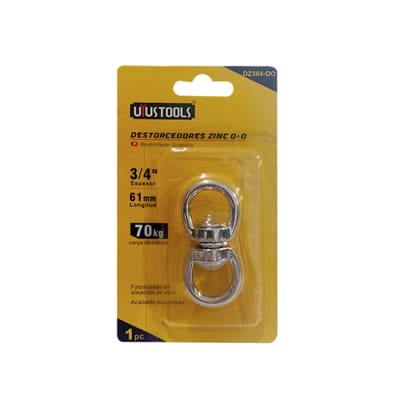 DESTORCEDORES ZINC O+O 3/4'' UYU DZ304-OO1