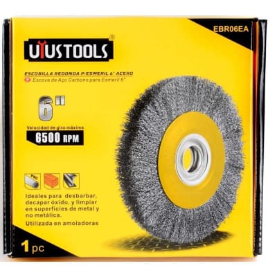 ESCOBILLA REDONDA P/ESMERIL 6''ACERO UYU1