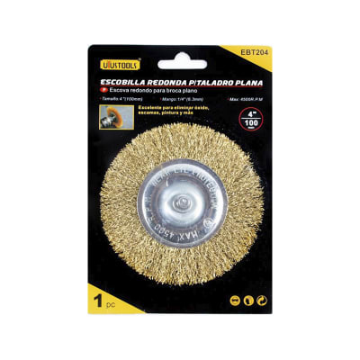 ESCOBILLA REDONDA P/TALADRO 4'' PLANA 92721