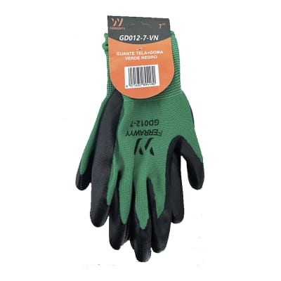 GUANTETELA+GOMA VERDE NEGRA 7PUL FWYY-YT GD012-7-VN1