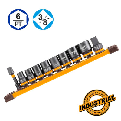 SET 10 DADOS DE IMPACTO 3/8 INGCO HKISSD381041
