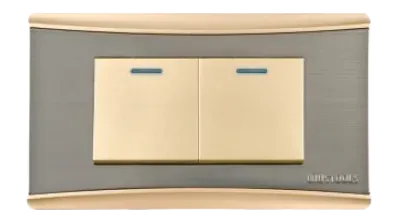 INTERRUPTOR EMPO. DOBLE DORADO UYUS1