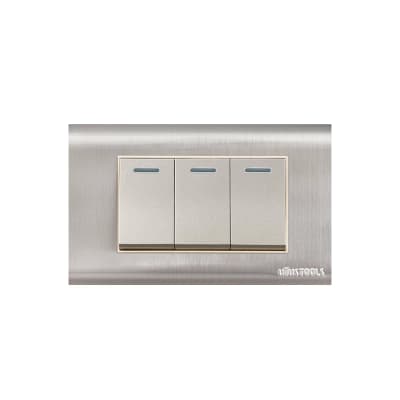 ME - INTERRUPTOR EMPO.TRIPLE ACERO-INOX C/CURVA UYUS INT503U1