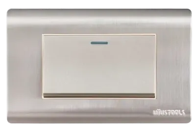 ME-INTERRUPTOR EMPO. SIMPLE 16A ACERO-INOX CURVA UYU1