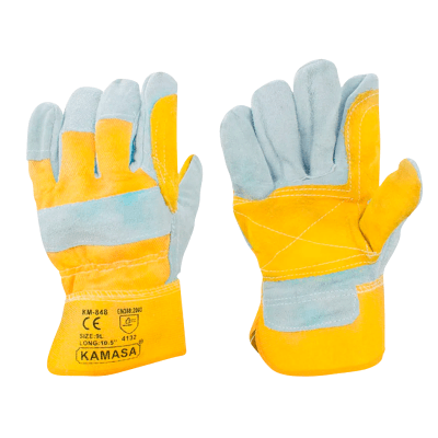 GUANTE DE CUERO 10.5 S/M KM-848 KAMASA AMARILLO1