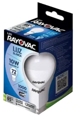 AMPOLLETA LED 10W BLANCA E27 6500K 10x10 100-240V LED1000-B1