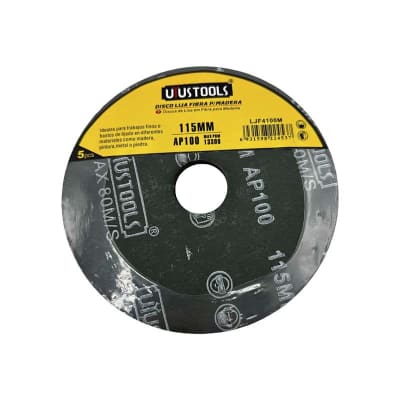 DISCO LIJA FIBRA P/MADERA 5UN/SET 115MM #100 UYU LJF4100M1