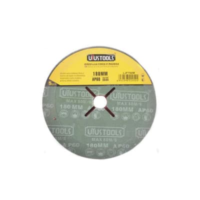 DISCO LIJA FIBRA P/MADERA 5UN/SET 180MM #60 UYU LJF760M1