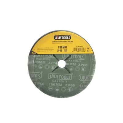 DISCO LIJA FIBRA P/METAL 5UN/SET 180MM #60 UYU LJF760T1