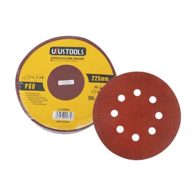 DISCO LIJA CON VELCRO 50UN/SET 225MM #80 LJV9801