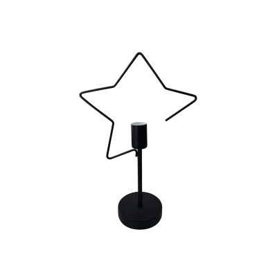 LAMPARA DE MESA CON FOCO DISEÑO DE ESTRELLA1