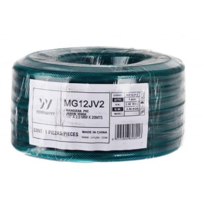 MANGUERA PVC JARDIN VERDE 1/2 PULGADAS X 2.0MM X 20MTS FERRAWYY1