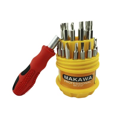 SET DESTORNILLADOR CON 31 PUNTAS MAKAWA S/M MK-0197 S/INF1