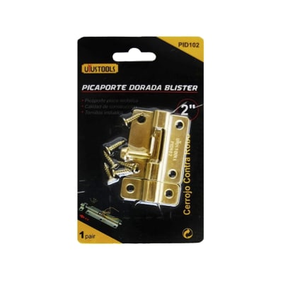PICAPORTE DORADA 2 BLISTER PID1021