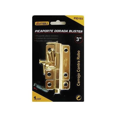 PICAPORTE DORADA 3 BLISTER PID1031