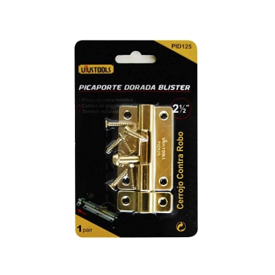 PICAPORTE DORADA 2.5 BLISTER PID1251