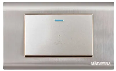 PULSADOR PARA TIMBRE 16A ACERO-INOX CURVA UYU1