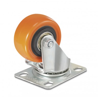 RUEDA INDUSTRIAL PVC/NARANJO 45KG 2''UYU1