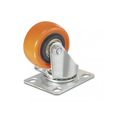 RUEDA INDUSTRIAL PVC/NARANJO DIRECCIONAL 45KG 2''UYU1